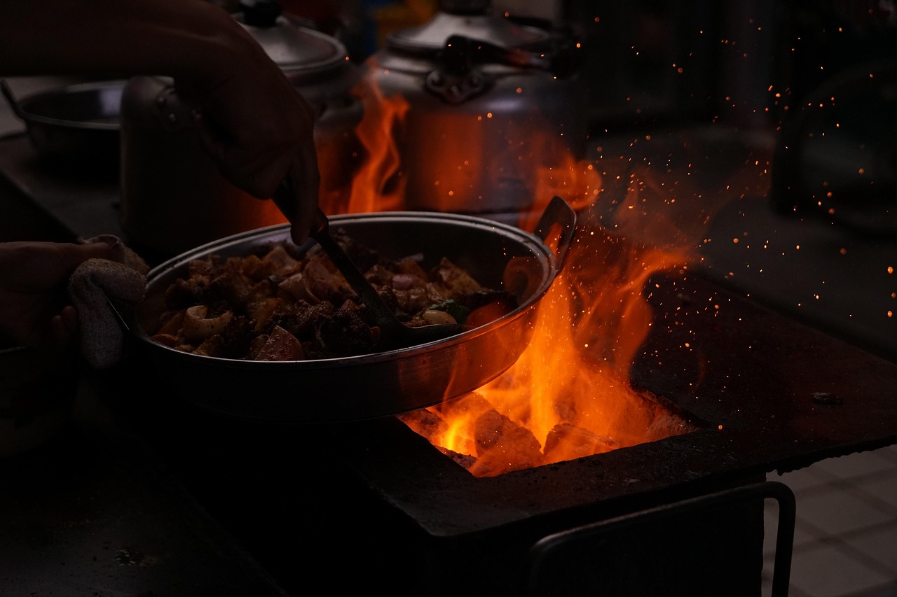 篝火烤羊 · Open-Fire Roast Lamb