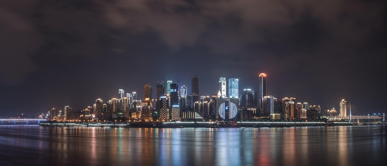 渝中半岛一线江景夜景 · Chongqing Skyline at Night